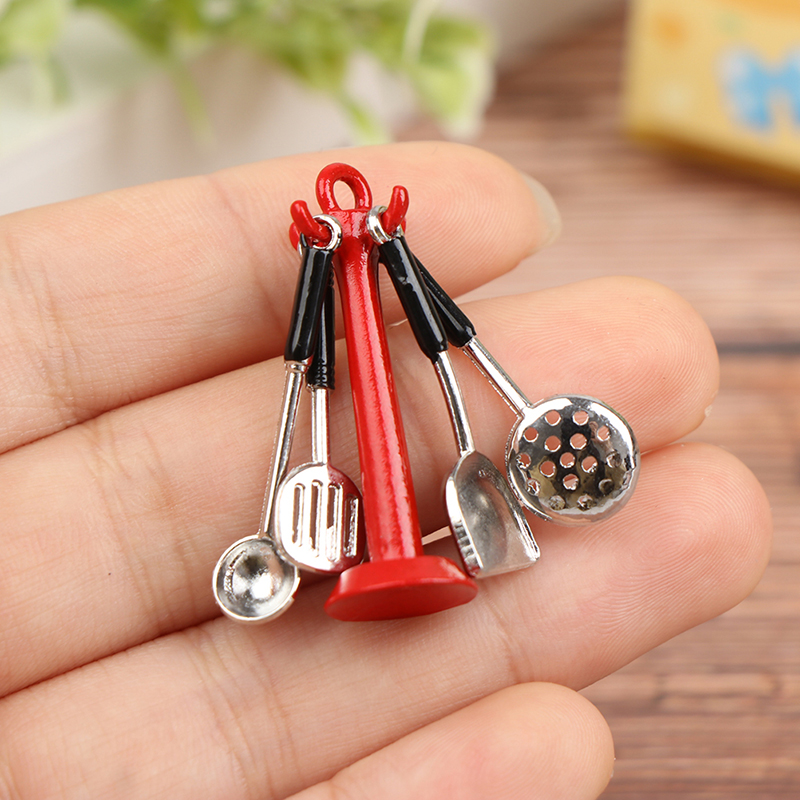 Kids Toys Kitchen Set - 1:12 Rumah Boneka Alat Dapur Vertikal