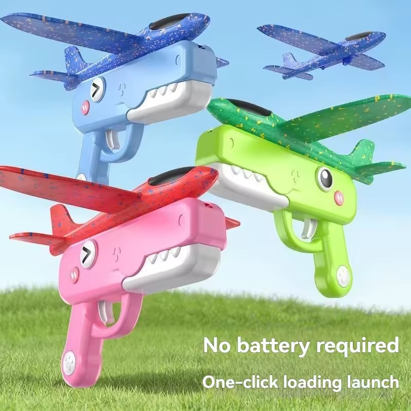 Catapult Launcher Toy - Mainan Pesawat Terbang Busa Dinosaurus, Pesawat